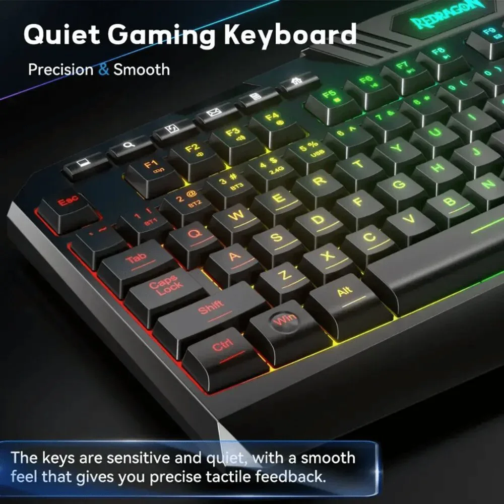 WIRELESS KEYBOARD MOUSE COMBO SET - New // RGB Backlit Gaming USB-C Bluetooth